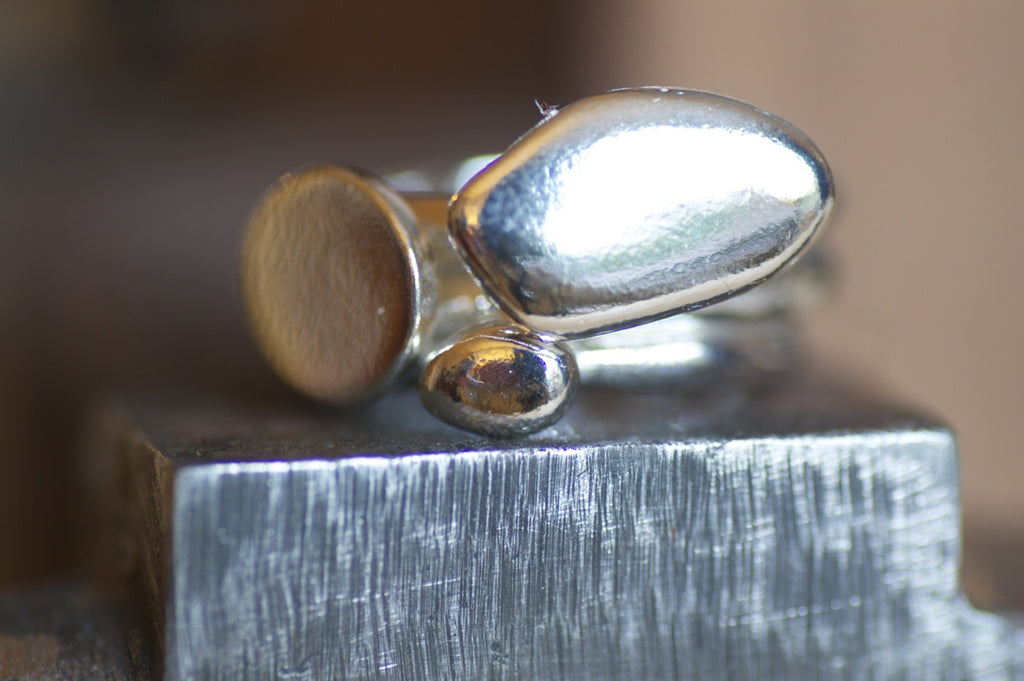 SALE: Organic Shape Stacking Pebble Rings