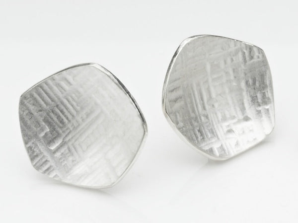 Silver Calyx Post Earrings