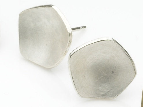 Silver Calyx Post Earrings
