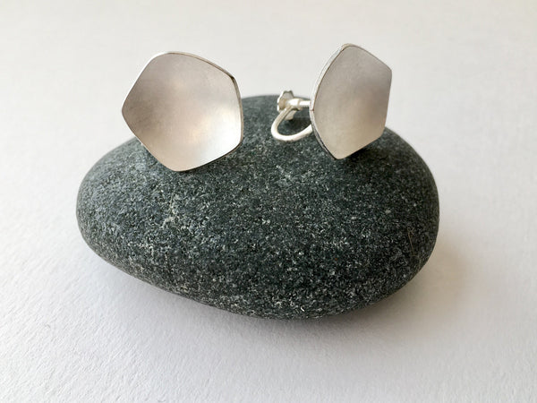 Silver Calyx Screw Back Non-pierced Earrings