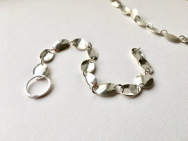 Handmade Silver Fishing Spinner Inspired Chain