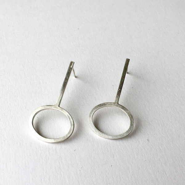 Long Oval Dangle Earrings