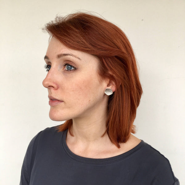 Silver Calyx Post Earrings