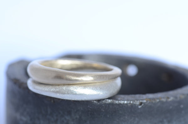 Curved Single Modern Stacking Ring