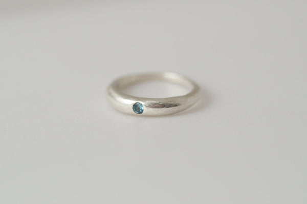 Curved Single Modern Stacking Ring