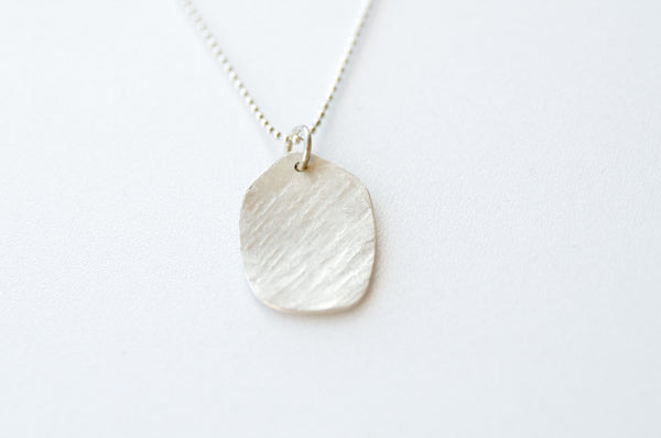 Personalised Silver Dog Tag Pendant on Silver Chain