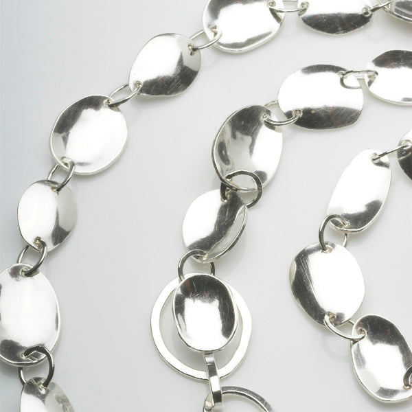 Handmade Silver Fishing Spinner Inspired Chain