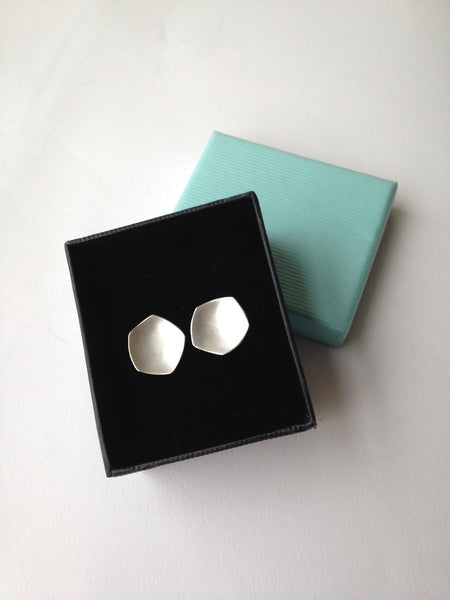 Silver Calyx Screw Back Non-pierced Earrings
