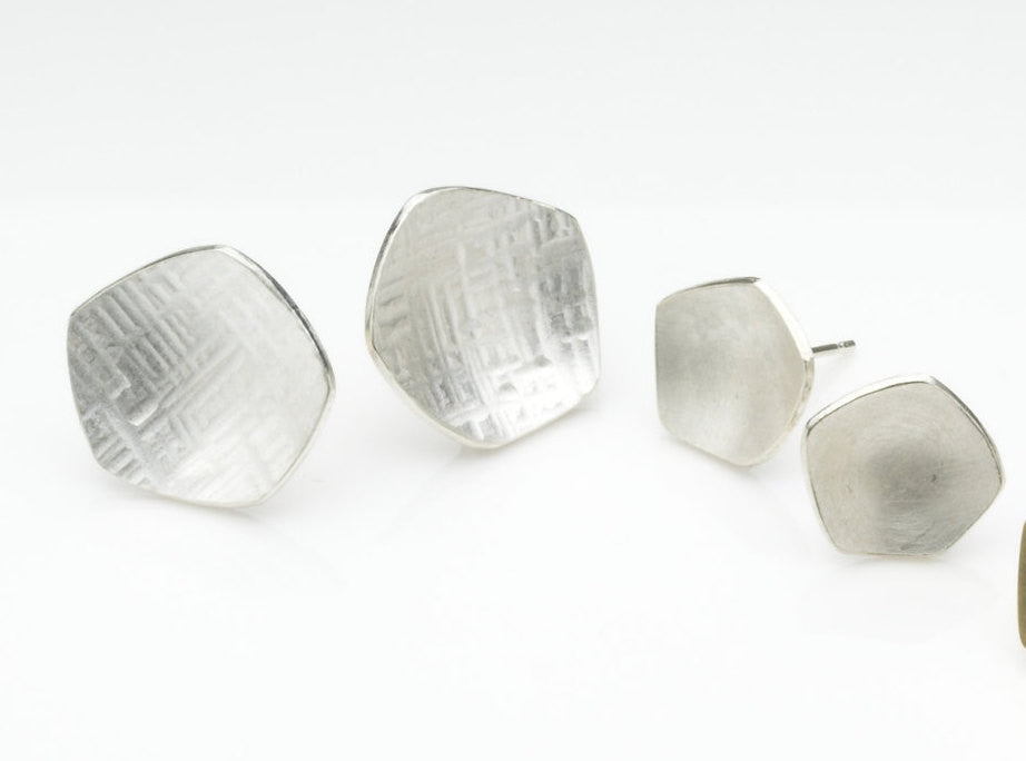 Silver Calyx Post Earrings