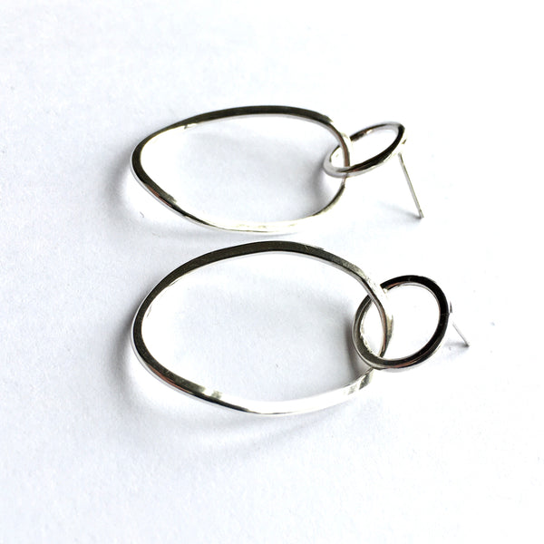 Side view of large Twisted Petal Earrings on www.wyckoffsmith.com