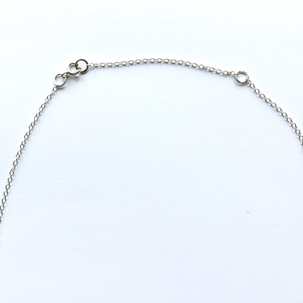 Adjustable silver chain for 16" or 18" options www.wyckoffsmith.com