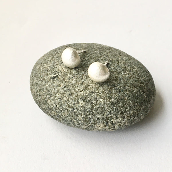 Recycled Silver Ball Earrings