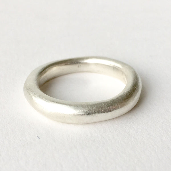 Chunky Silver Wedding Ring