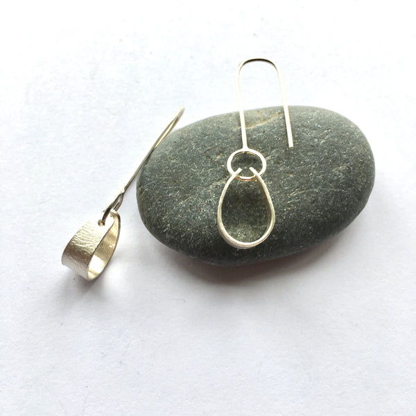 Silver Petal Swing Earrings on www.wyckoffsmith.com