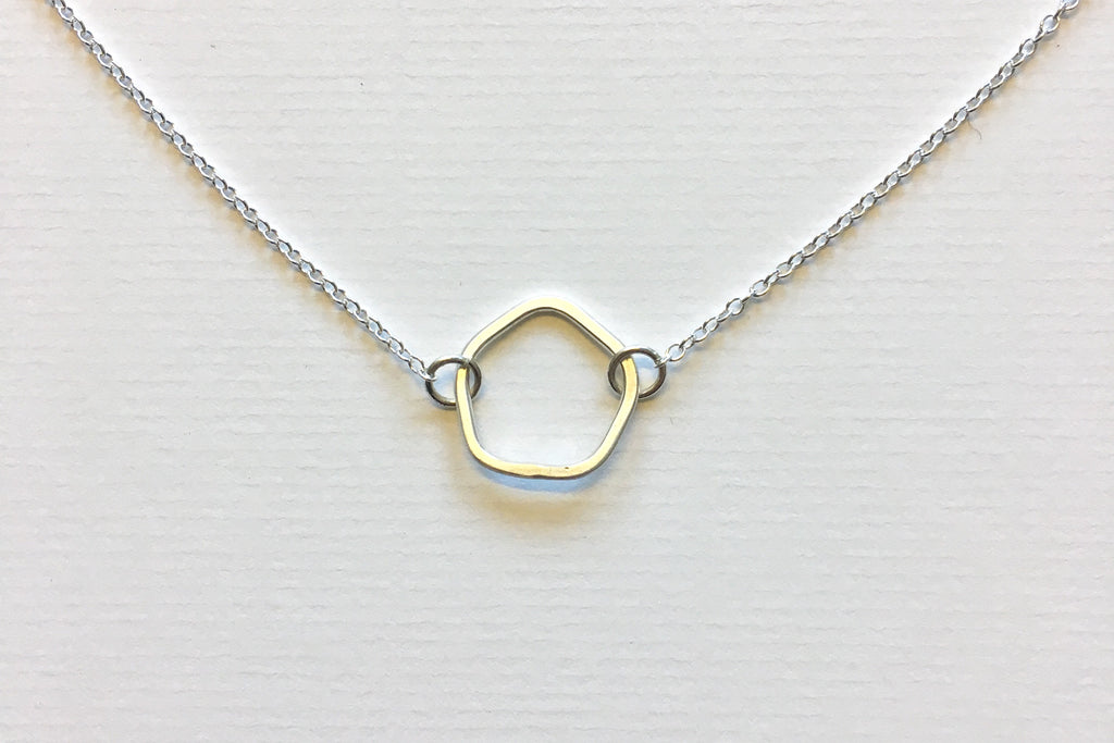 Single Calyx Silver Pendant with choice of 16" or 18" chain on www.wyckoffsmith.com