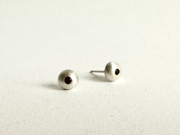 Mozambique Garnet recycled studs by Michele Wyckoff Smith - www.wyckoffsmith.com