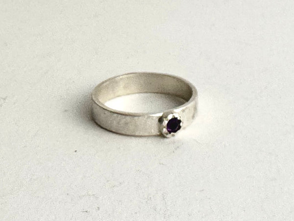 close up of amethyst tudor setting - www.wyckoffsmith.com