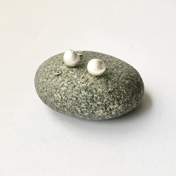Recycled Silver Ball Earrings
