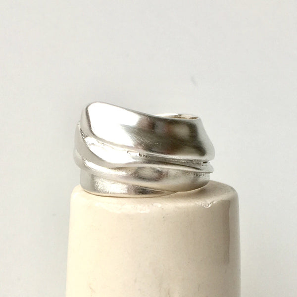 Abigail cast silver wrap ring by Michele Wyckoff Smith Jewellery.