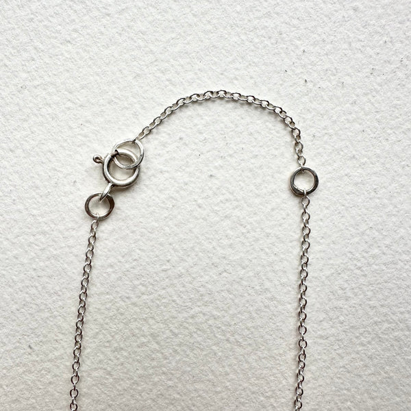 Adjustable silver chain with bolt clasp on silver pendant - www.wyckoffsmith.com - Michele Wyckoff Smith