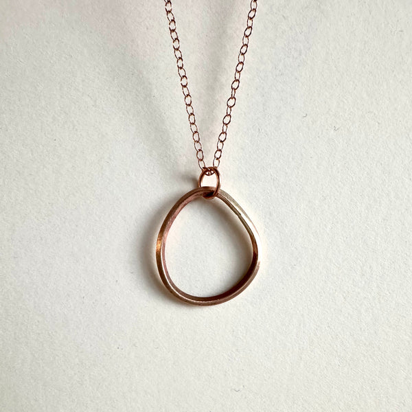 A quirky oval of hand forged 9 ct rose gold available on www.wyckoffsmith.com