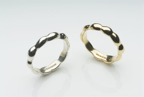 Seaweed inspired Kelp Wedding Ring in silver, 14 ct gold or 18 ct gold
