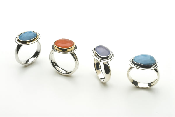 Assorted Platform Rings by Wyckoff Smith Jewellery.