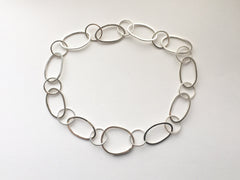 Hammered Silver Olga Chain with Easy Clasp