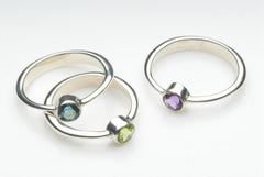 Modern Stacking Gemstone Rings