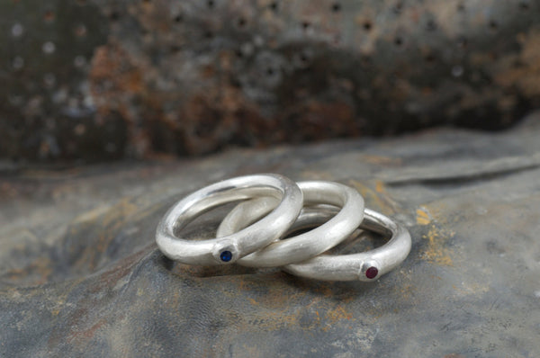 Chunky Silver Stacking Rings
