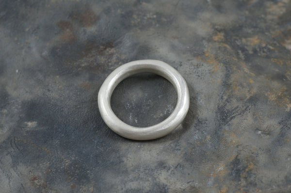 Chunky Silver Wedding Ring