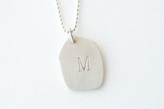 Personalised Silver Dog Tag Pendant on Silver Chain