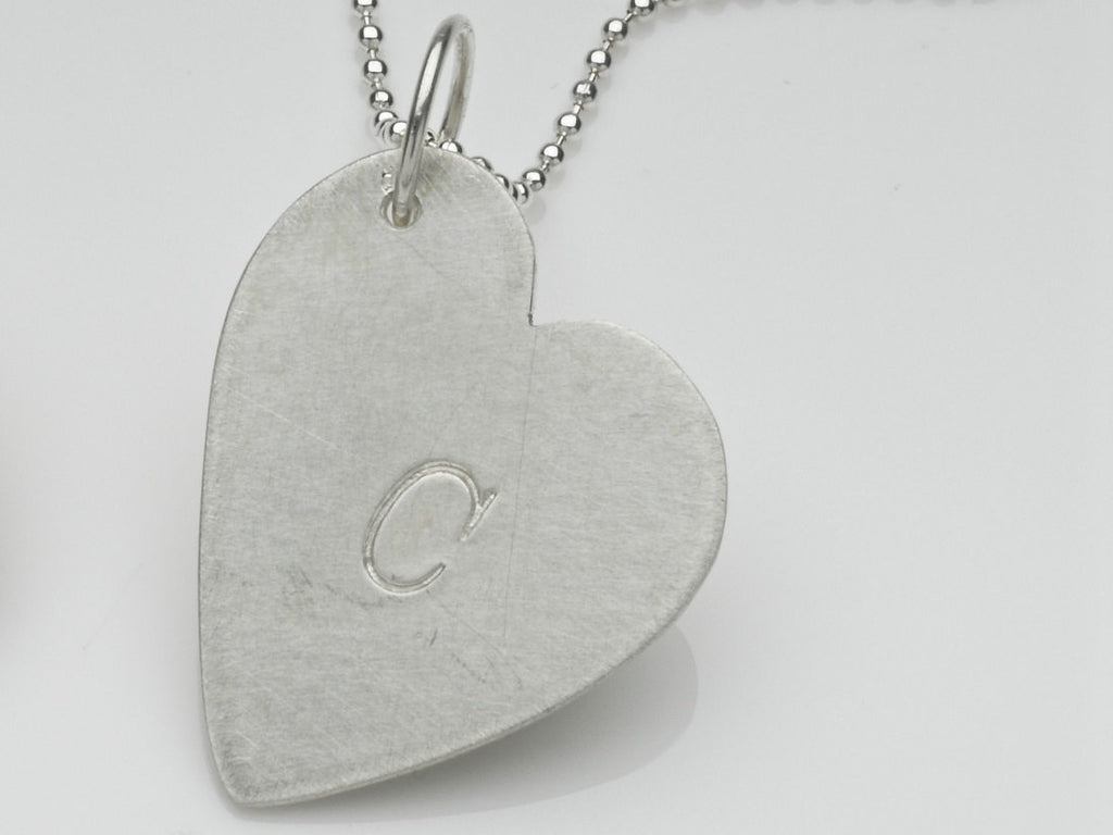 Wyckoff Smith Jewellery - Personalised silver heart pendant