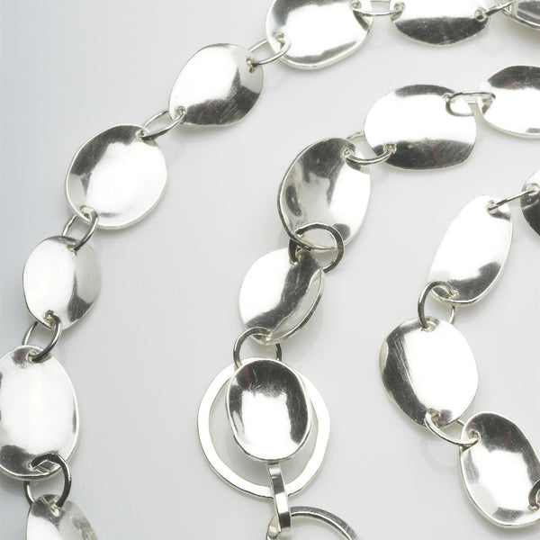 Silver Fishing Spinner Inspired Chain