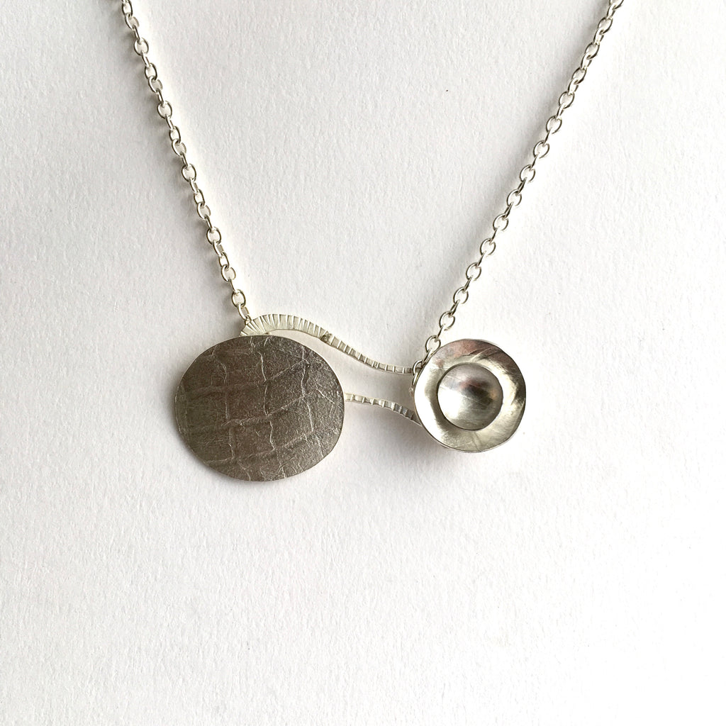 Silver Collage Necklace - Style 2