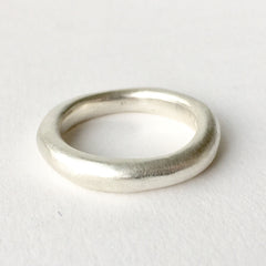 Chunky Silver Wedding Ring