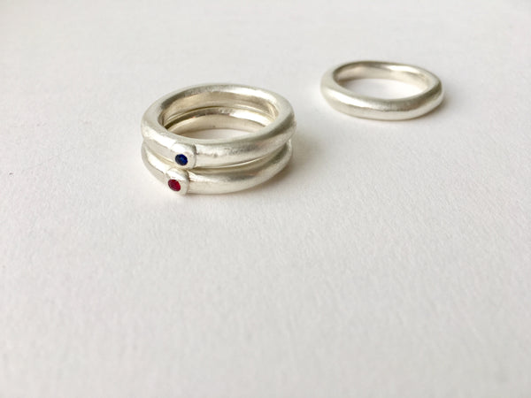Chunky Silver Wedding Ring