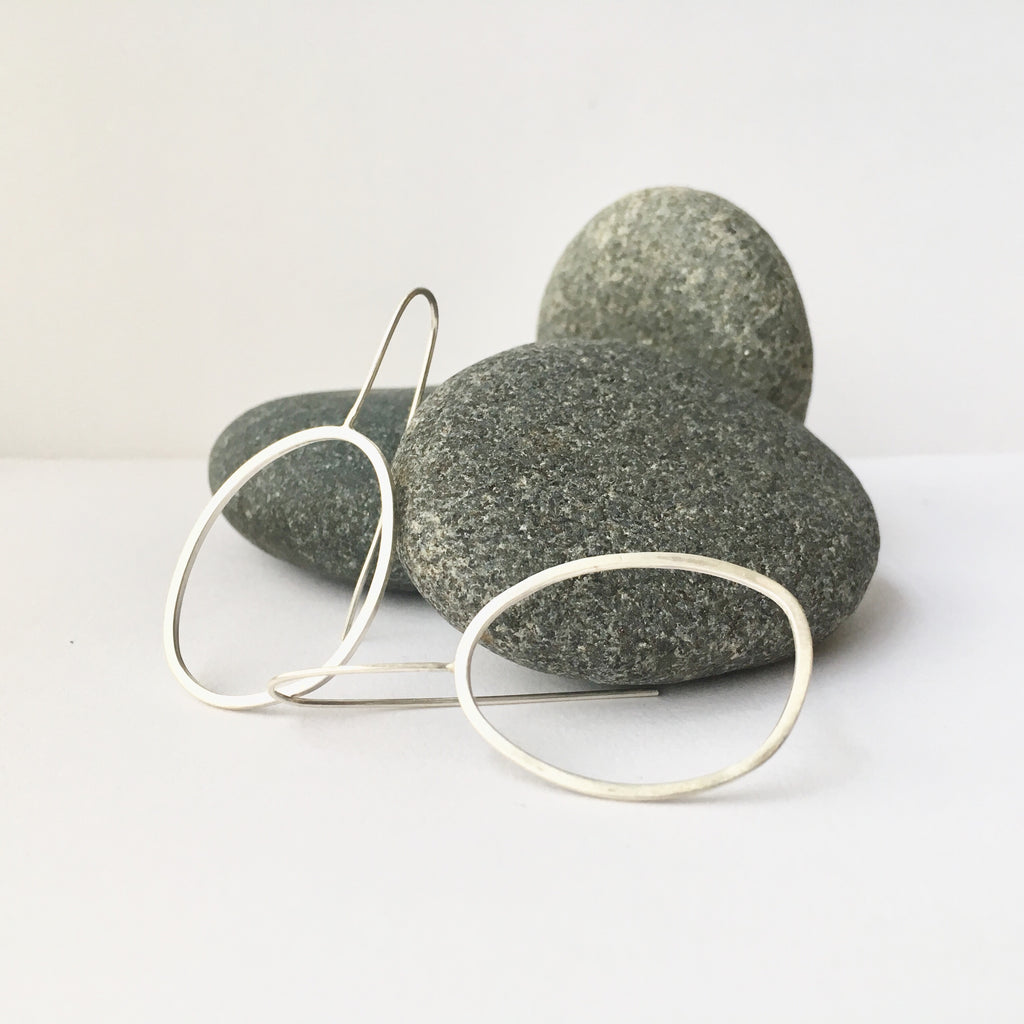 Wyckoff Smith Jewellery - Organic shape large oval dangle earrings