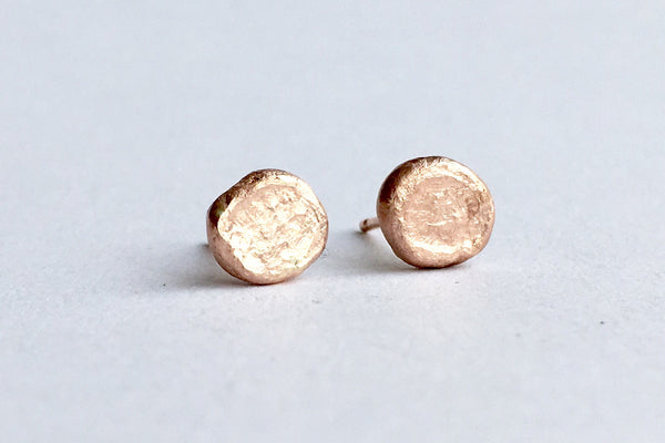 14 ct rose gold stud Shen earrings by Michele Wyckoff Smith