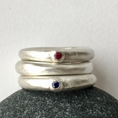 Chunky Silver Stacking Rings