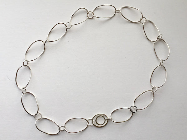 Overview of silver Twisted Petal Chain on www.wyckoffsmith.com