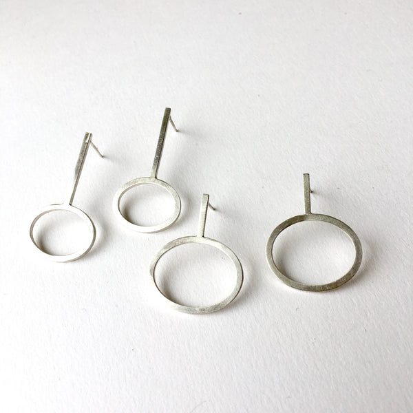 Oval dangle earrings by Michele Wyckoff Smith.