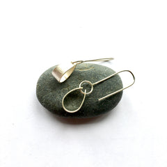 Silver Swing Petal Earrings